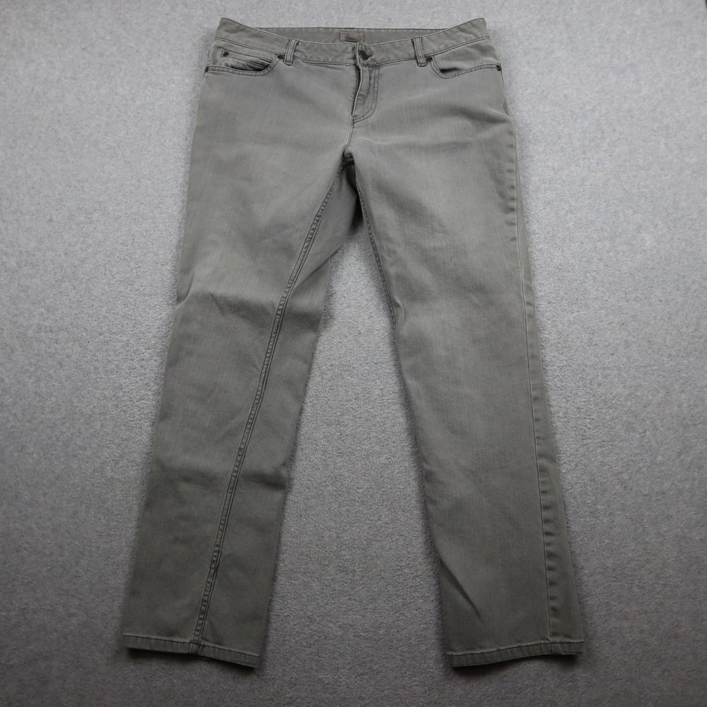 J. Jill Jeans Womens 12 Petite Slim Leg Grey Stretch Cotton Casual 5-Pocket Flex